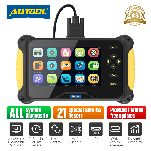 Autool CS606 OBD2 car scanner side view — reads fault codes, affordable car scanner price for India