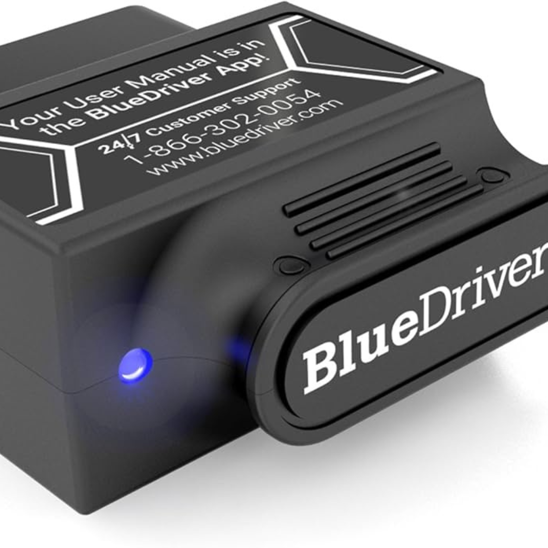 Person using BlueDriver OBD2 scanner on car dashboard in India, best tool for full system diagnostics and clearing codes