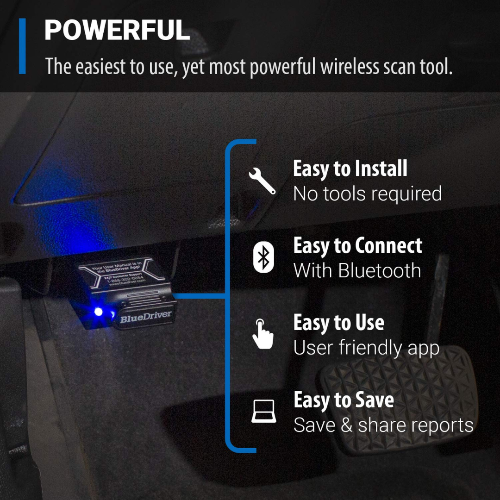 BlueDriver Pro OBD2 scanner shown beside a coin for size reference — best compact car diagnostic tool for Indian vehicles
