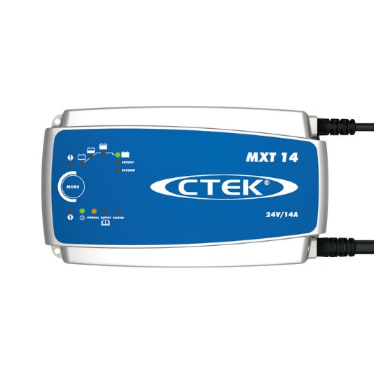 CTEK MXT 14 automatic charger for 24V AGM and lead-acid batteries, trusted automotive charger for Indian vehicles