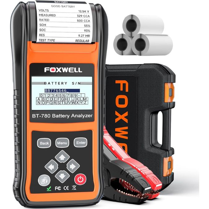 Foxwell BT 780 12V and 24v Battery Tester with Inbuilt Printer