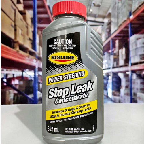 Side view of Rislone 44629 lucas power steering conditioner bottle, trusted automotive fluid solution available in India