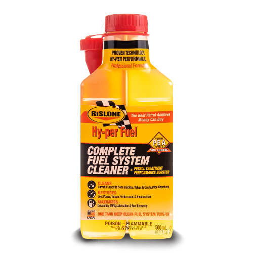 Rislone 44700 Petrol Fuel Injector & Valve Cleaner, 500ml bottle with orange and black label