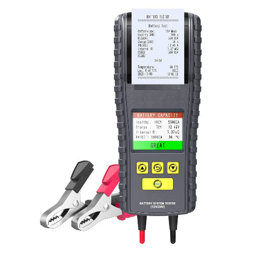 AUTOOL BT860 12V 24V battery tester with built-in printer for AGM EFB GEL lead-acid batteries