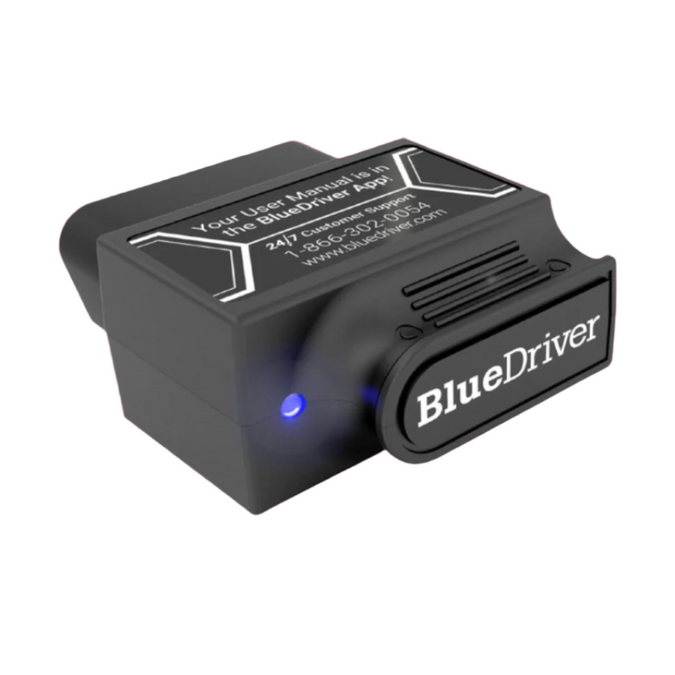 BlueDriver Pro OBD2 Bluetooth scan tool plugged into a Maruti Suzuki Swift dashboard in India