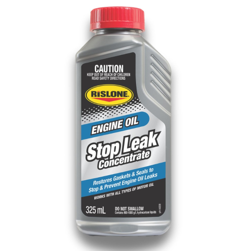 Rislone Engine Oil Stop Leak Concentrate 325ml bottle — car oil leak sealant additive for petrol and diesel engines