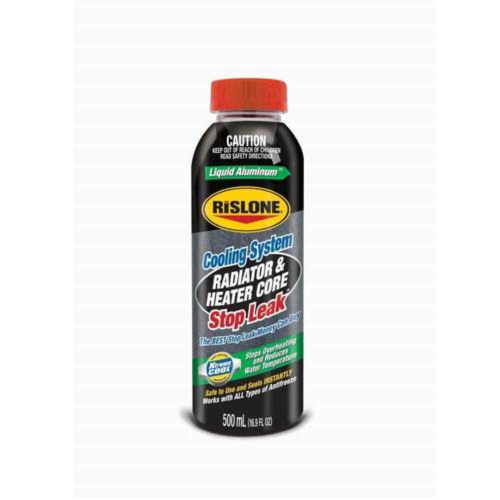 Rislone Liquid Aluminium Stop Leak 500ml bottle, Part #41186, orange and black label