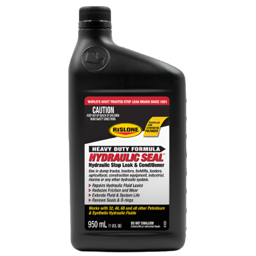Rislone Heavy Duty Hydraulic Seal 950ml bottle, part #41820, USA-formulated hydraulic leak stop additive for tractors and commercial vehicles