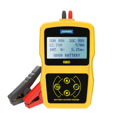 Autool BT360 12V 24V battery tester for AGM EFB lead-acid batteries, trusted by car owners across India