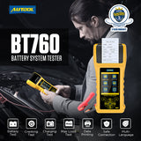 Yellow autool bt760 battery tester with digital display and red leads best 12v 24v load tester with printer india