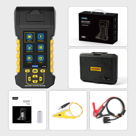 Autool bt880 black and yellow handheld battery tester with touchscreen display for professional 12v 24v load analysis in India