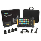 Person using auto OBD2 scanner on car dashboard in India, Autool CS606 reading fault codes effortlessly