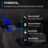 BlueDriver Pro OBD2 scanner shown beside a coin for size reference — best compact car diagnostic tool for Indian vehicles