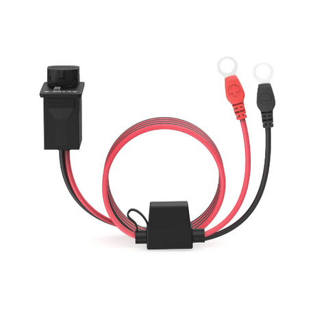 CTEK Comfort Indicator panel shown beside a coin for size reference – compact battery charger indicator for Indian vehicles