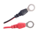 CTEK Comfort Connect M8 Eyelet attached to car battery pole, enabling quick 12V charging for Indian drivers