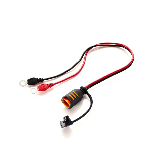 CTEK Comfort Connect M8 Eyelet with size reference guide for easy battery pole installation, ideal for Indian vehicles