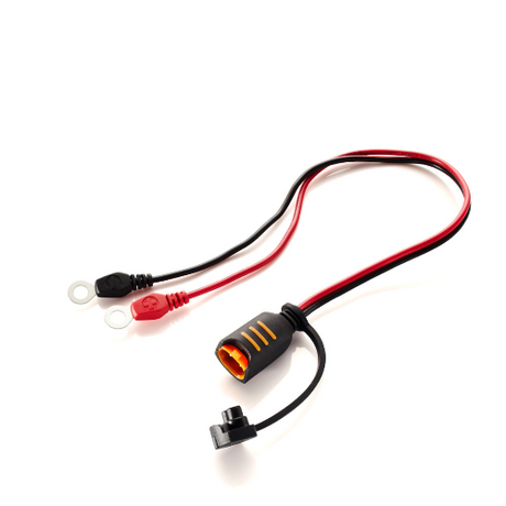 CTEK Comfort Connect M8 Eyelet with size reference guide for easy battery pole installation, ideal for Indian vehicles