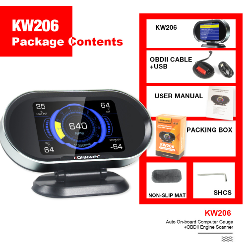 Konnwei KW206 OBD2 Car Diagnostic Scanner (KW206)