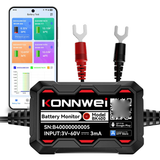 Konnwei BK400 wireless battery tester side view – test AGM & LiFePO4 batteries 6V–48V, best car battery tester price India