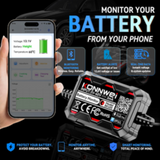 Mechanic using Konnwei BK400 wireless battery tester on car in India, supporting AGM and LiFePO4 batteries
