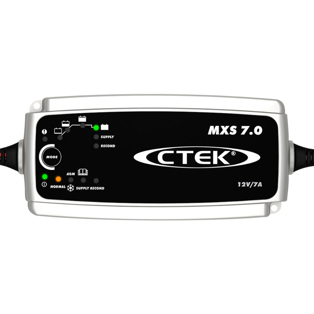 CTEK MXS 7.0 side view – 12V AGM charger for cars and bikes, trusted by Indian drivers for AGM, GEL & WET batteries