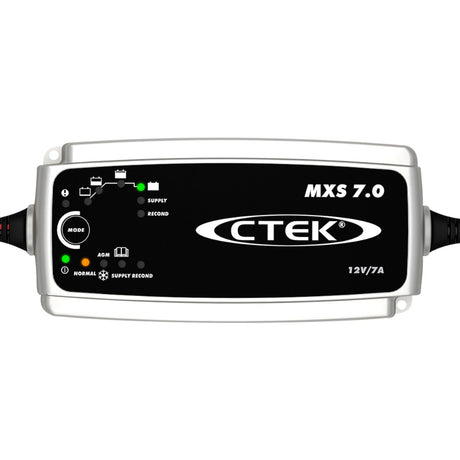 CTEK MXS 7.0 side view – 12V AGM charger for cars and bikes, trusted by Indian drivers for AGM, GEL & WET batteries