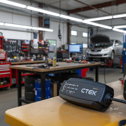 CTEK NXT 5 12V 5A charger side view showing compact design, ideal for Lead-Acid & LiFePO4 batteries available in India