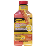 Close-up of Rislone 44650 bottle revealing clear orange liquid formula, trusted engine treatment available across India