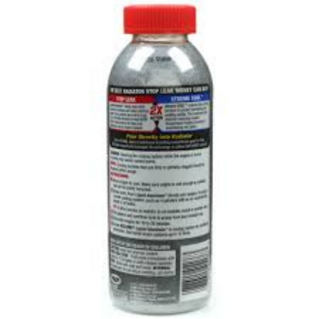 Rislone Liquid Aluminium Stop Leak close-up detail shot for car radiator repair, trusted by drivers across India