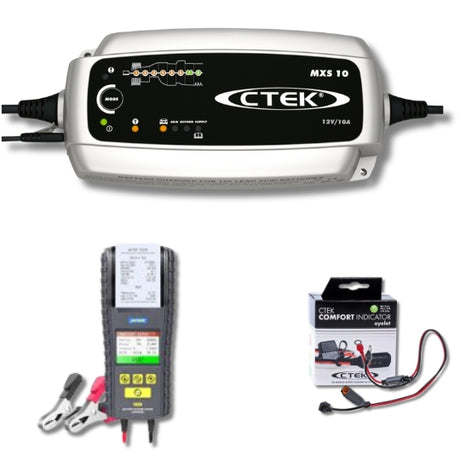 CTEK MXS 10 12V 10A AGM battery charger with multi-stage charging, ideal for Indian vehicles and harsh climate conditions