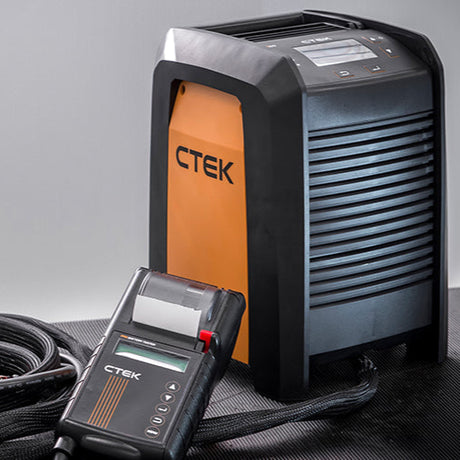 CTEK Pro 60 12V 60A automatic charger side view for lead-acid & LiFePO4 batteries, available in India