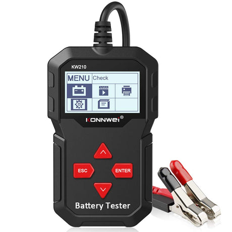 Konnwei KW210 portable battery tester for 12V AGM EFB GEL batteries up to 2000 CCA – best price in India