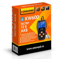 Orange and black box packaging for konnwei kw600 12v professional car motorcycle battery tester india