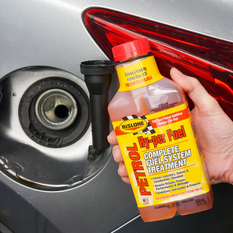 Rislone 44700 fuel injector cleaner close-up detail, trusted by Indian car owners for engine performance