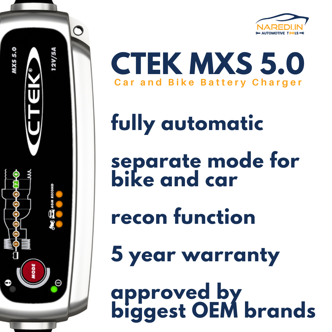 CTEK MXS 5.0 Test & Charge EU Precision Battery Maintenance For Optimal  Performance 